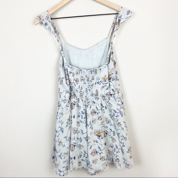 Kimchi Blue Petunia Gauze Flutter Sleeve Romper M - Picture 2 of 6